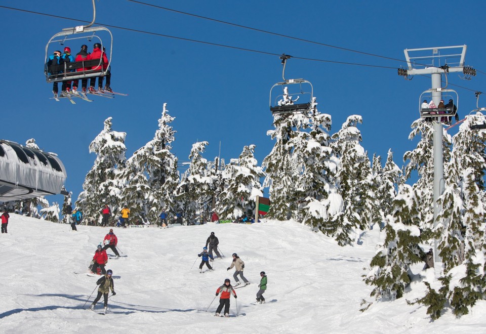 Skiing on Mount Hood in Oregon