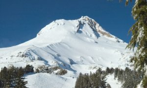 Skiing on Mount Hood in Oregon