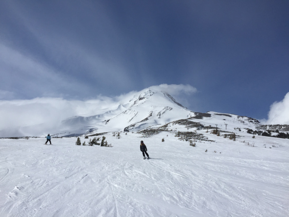 Skiing on Mount Hood in Oregon