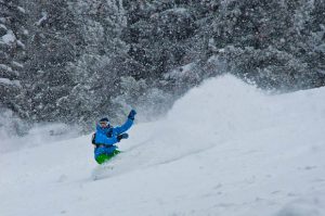 Snowboarding at the Grand Targhee Resort