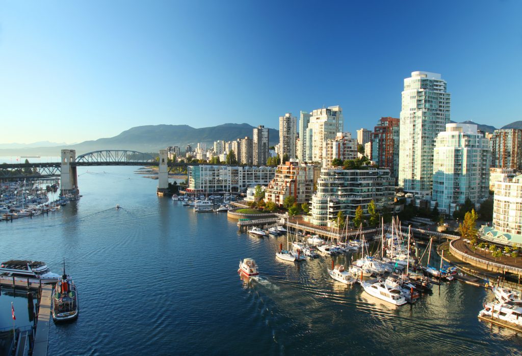 The city of Vancouver in Canada