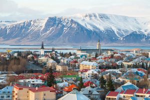 Reykjavik the capital city of Iceland by istock