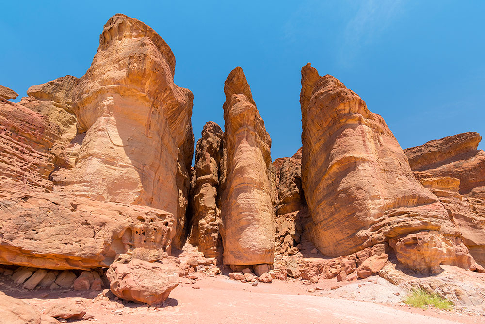 Solomon's Pillars rock formation at Timna Park