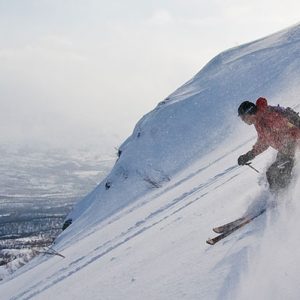 Offpist skiing in Sweden