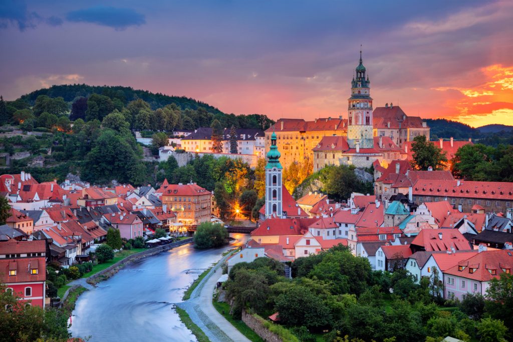 Cesky Krumlov Town Map