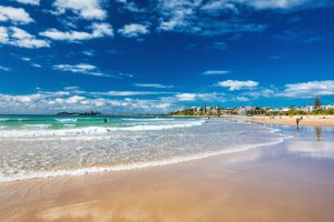 Mooloolaba beach - a famous tourist destination in Queensland, Australia.