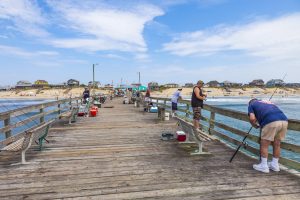 People enjoying fishing in the Outer Banks