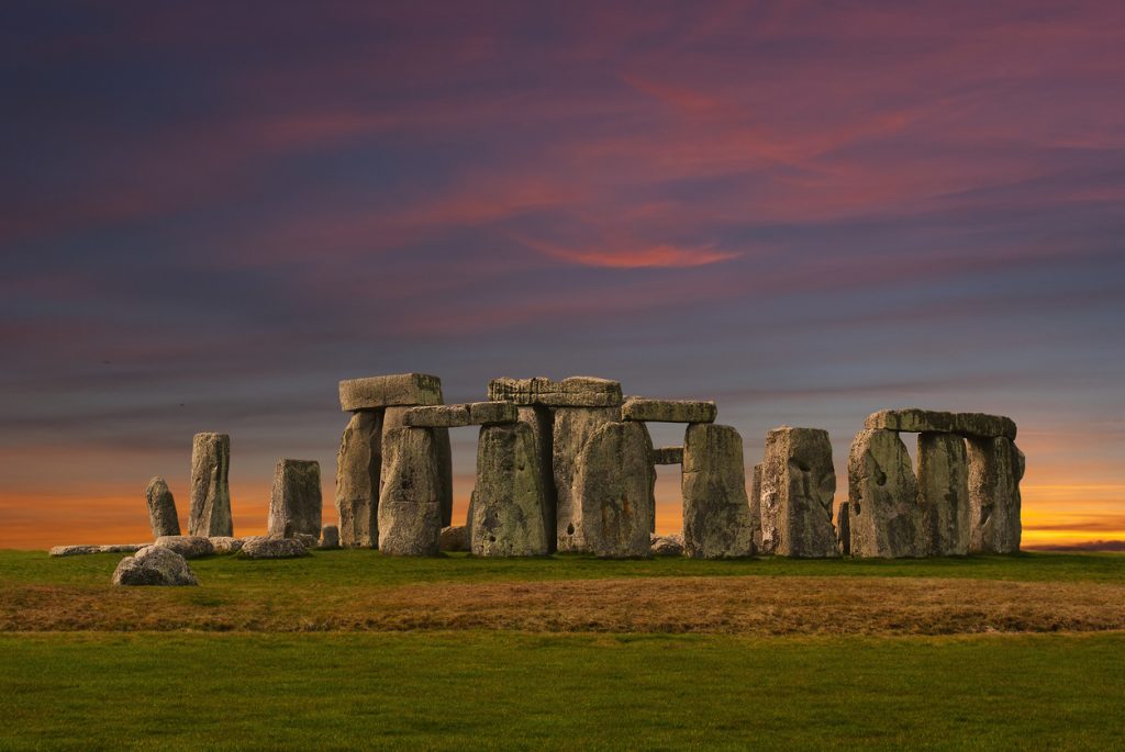 Stonehenge at the sunset