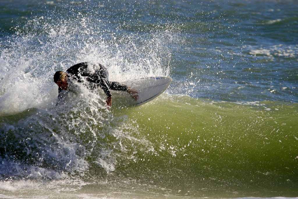 Surfer at the Outer Banks in North Carolina