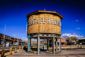 The Water Tower in the Railyard Park, Santa Fe, New Mexico