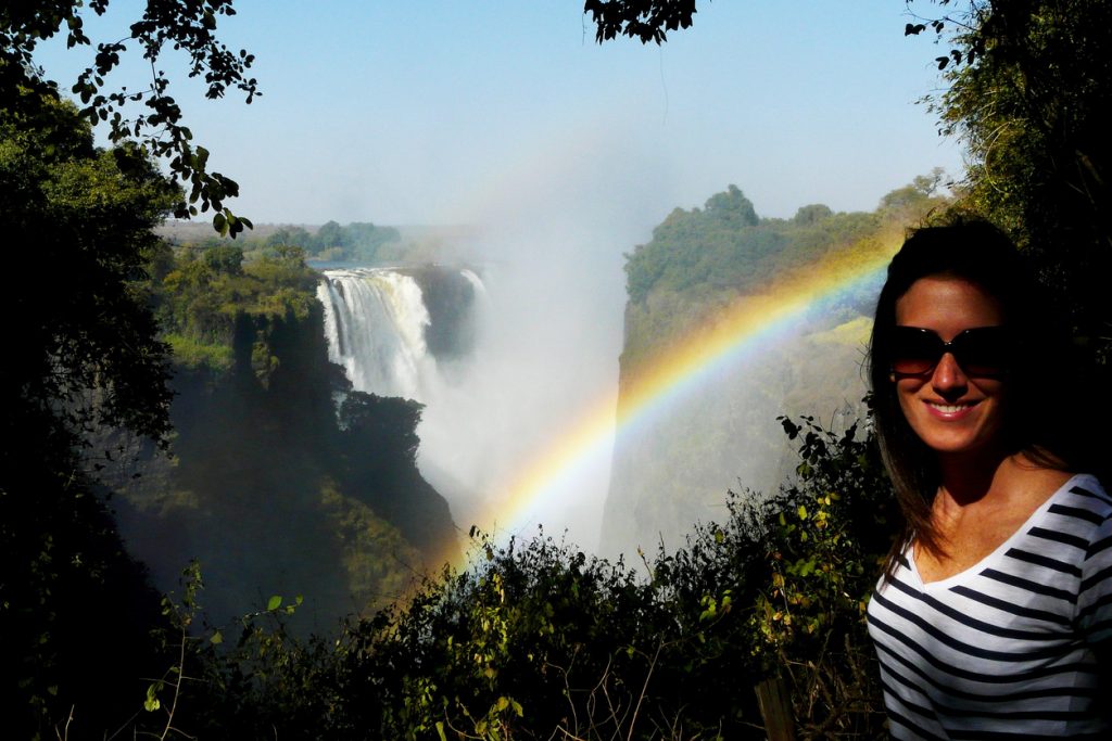 Victoria Falls in the background, Zimbabwe