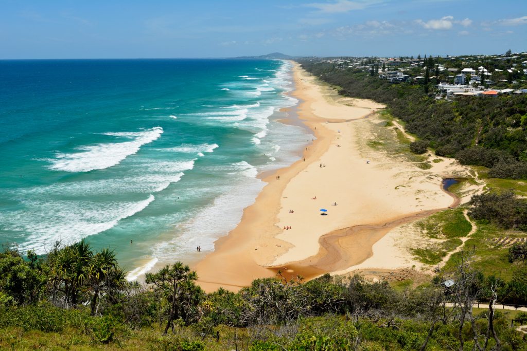 View over Sunshine Beach south of Noosa, QLD