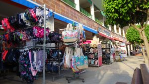 The small shops of Canyamel, Majorca, Spain