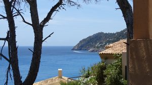 The entrance to the bay at Canyamel, Majorca, Spain