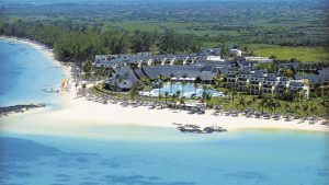 Overlooking the Lux Belle Mare Resort Hotel in Mauritius