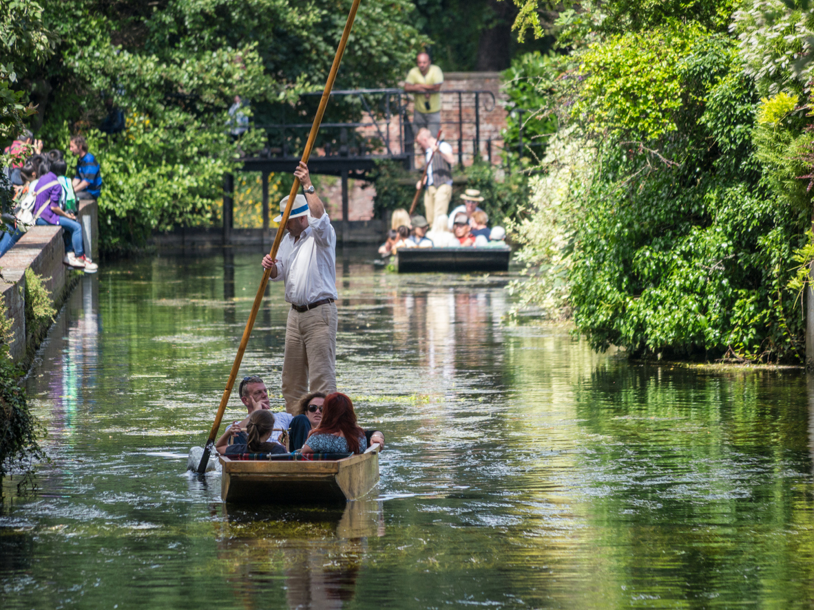 Punting on the River Stour in Canterbury