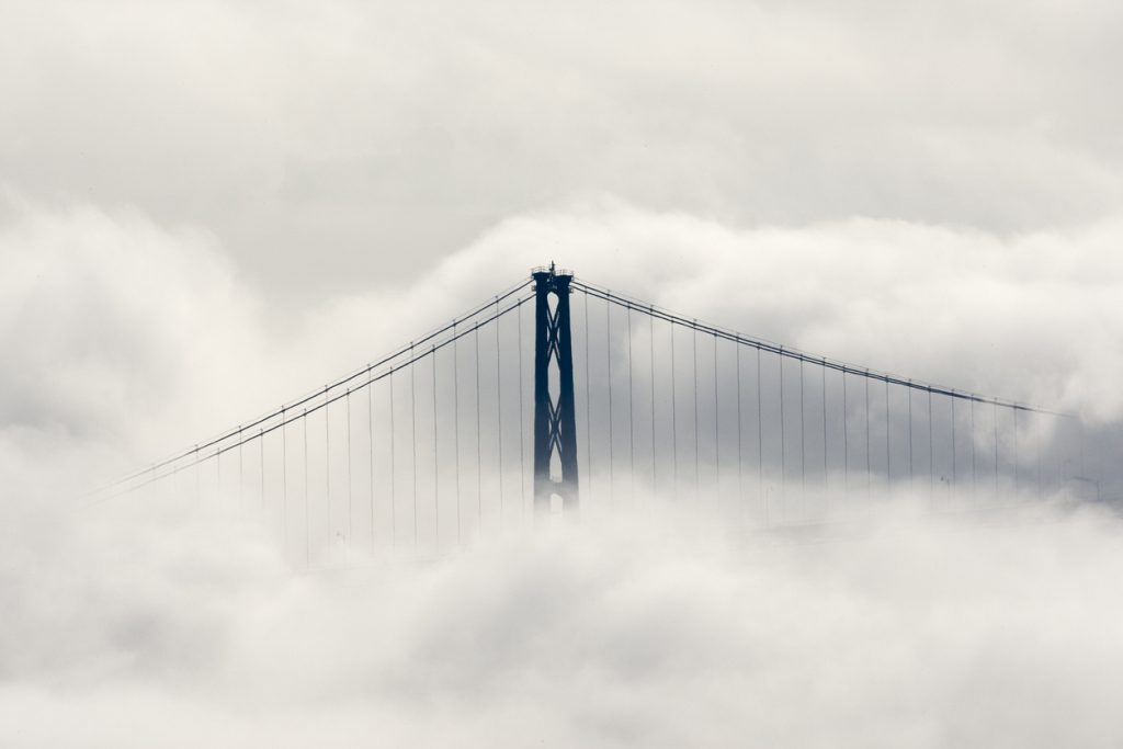 Lions Gate Bridge, Vancouver in Clouds