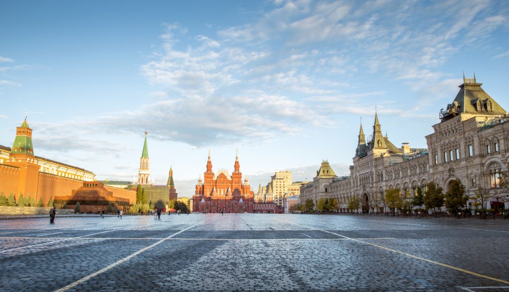 Panorama of Red Square in Moscow, Russia