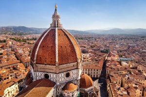 View of the Cathedral Santa Maria del Fiore in Florence, Italy