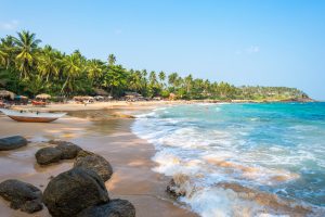 Beach in Tangalle in the southern province of Sri Lanka. The coastal town has a majestic bay and the most beautiful beaches in the south and south-east