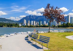 View on The West End of Vancouver across English Bay