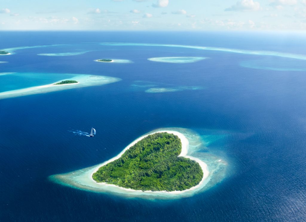 Island Hopping in the Maldives - This is Heart Island!