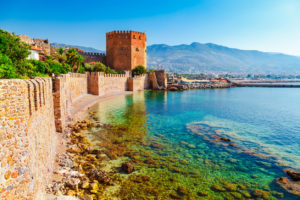 Kizil Kule tower in Alanya peninsula, Antalya district, Turkey