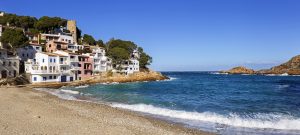 Panoramic view of Sa Tuna, a fishermen village in Costa Brava, Catalonia