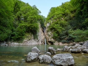 The Agura and Orekhovskaya waterfalls