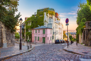 A street in Montmartre Paris, France