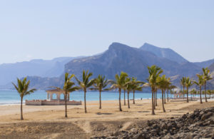 Beautiful beach near Al Mughsayl, Oman.