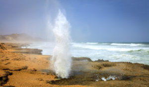 Blow holes at Al Mughsayl beach near Salalah, Oman
