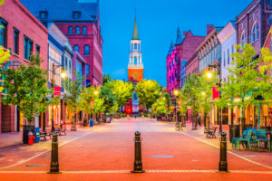 Burlington, Vermont at Church Street Marketplace.