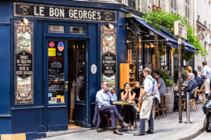 The Cafe Le Bon Georges. Paris, France