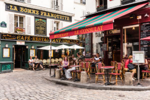 Charming restaurant Le Consulat on the Montmartre hill. Paris, France