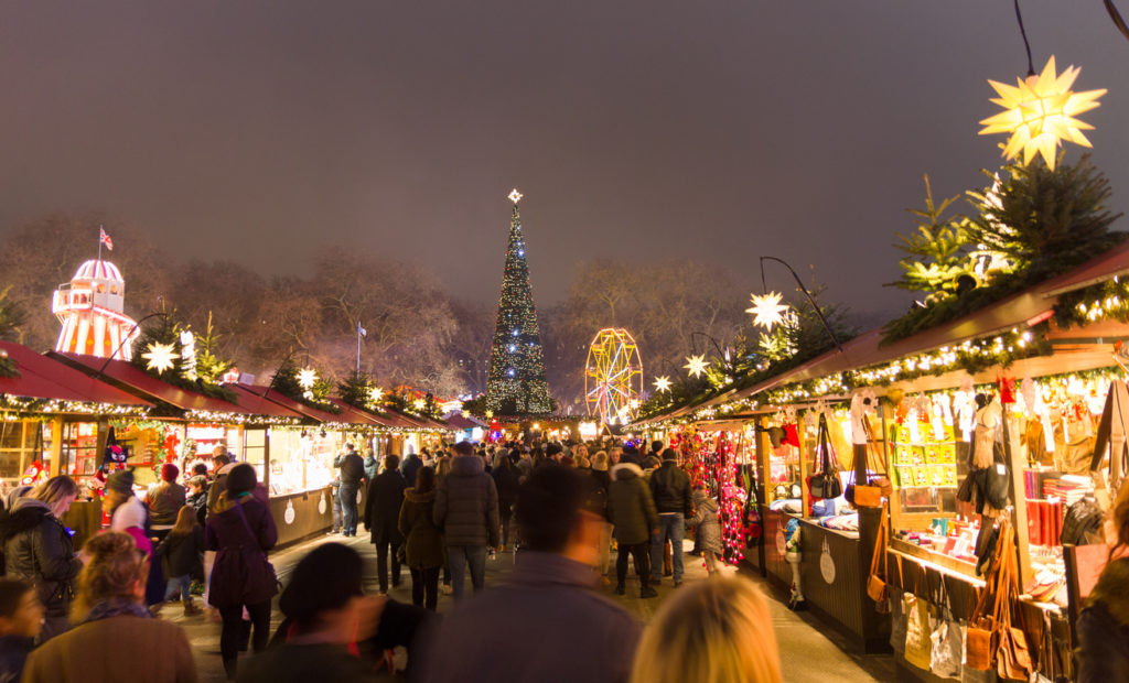 Christmas market at Hyde Park 