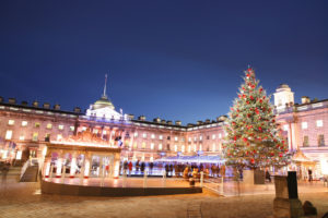 Night View of Somerset House in Strand, London.