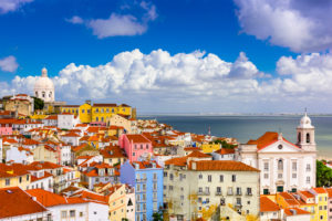 Lisbon, Portugal cityscape in the Alfama District.