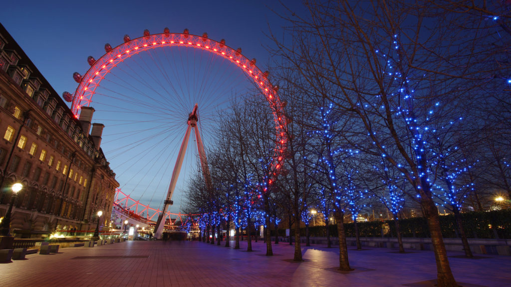 Outside view of London Eye