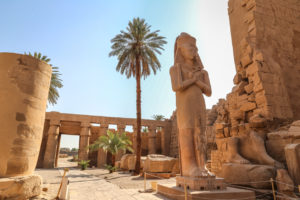 Statue of Ramesses II in Karnak temple in Luxor, Egypt