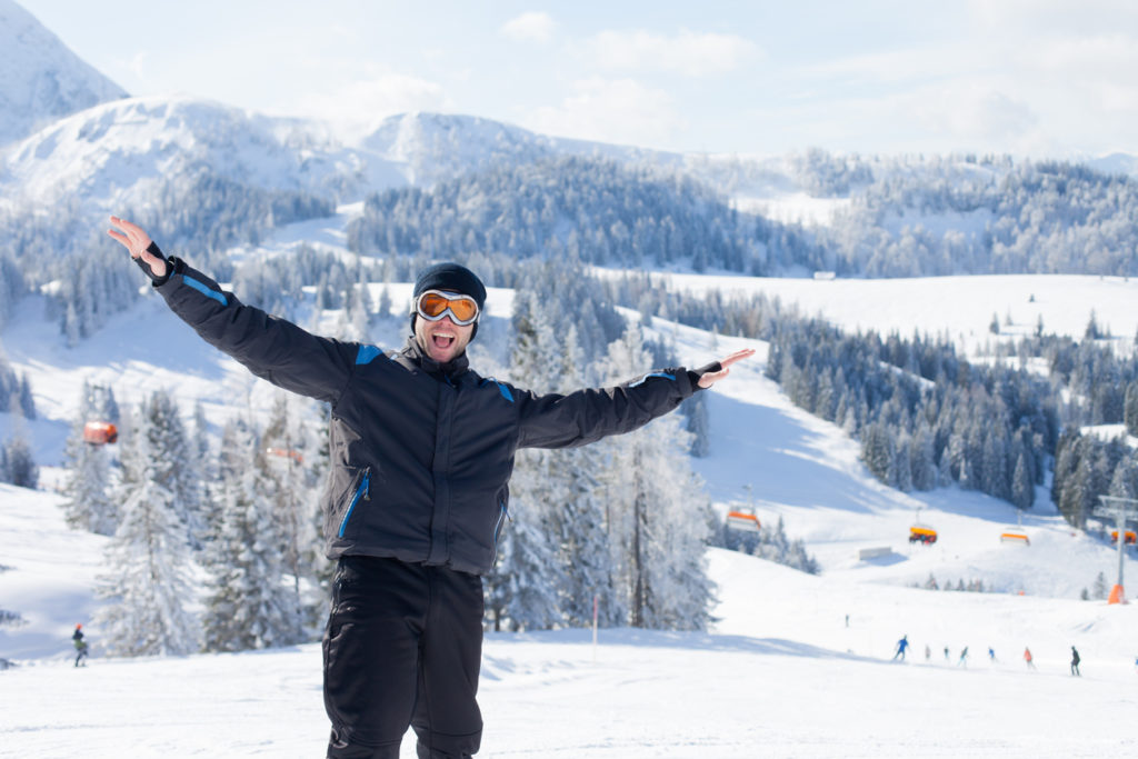 Skiing in Lipno, Southern Bohemia