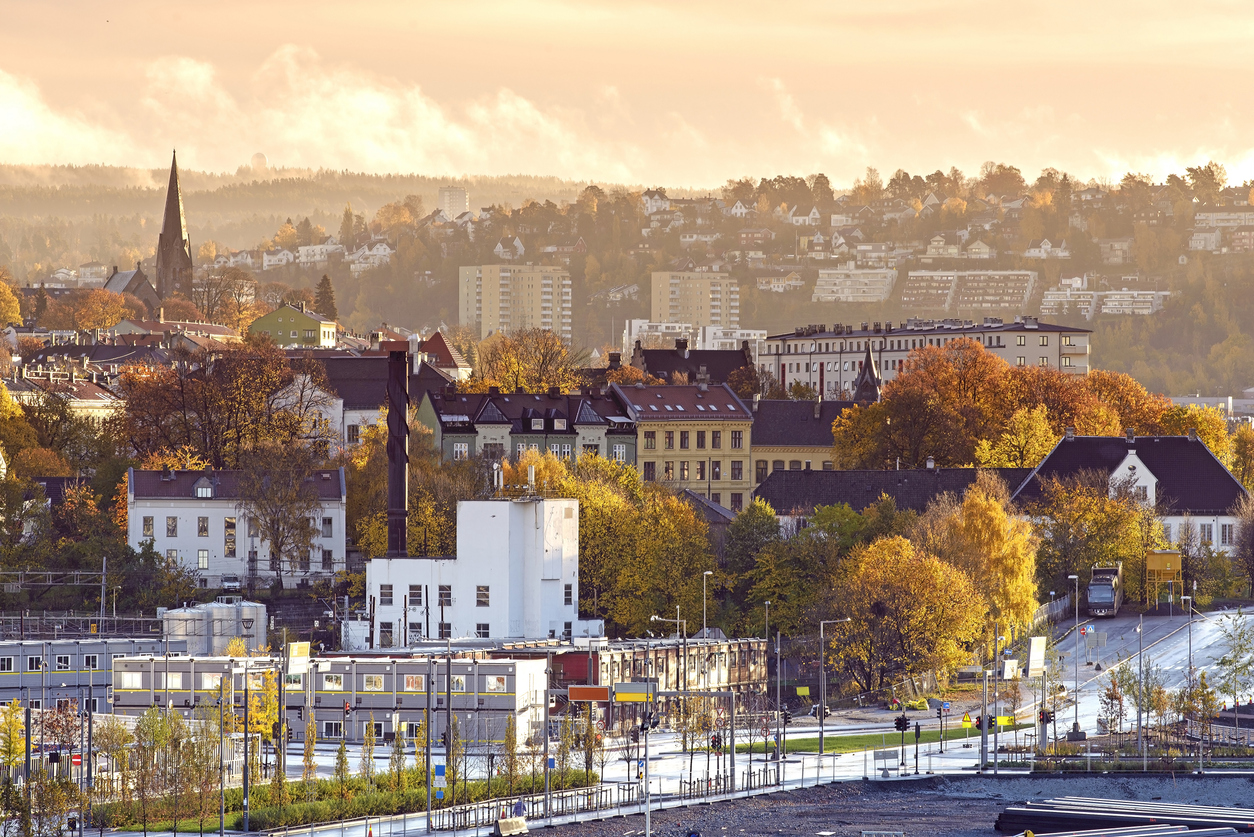 View of Oslo city in the morning
