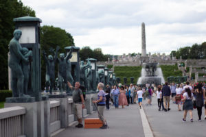 Vigeland Park, Bridge with view of Fountain and Monolith