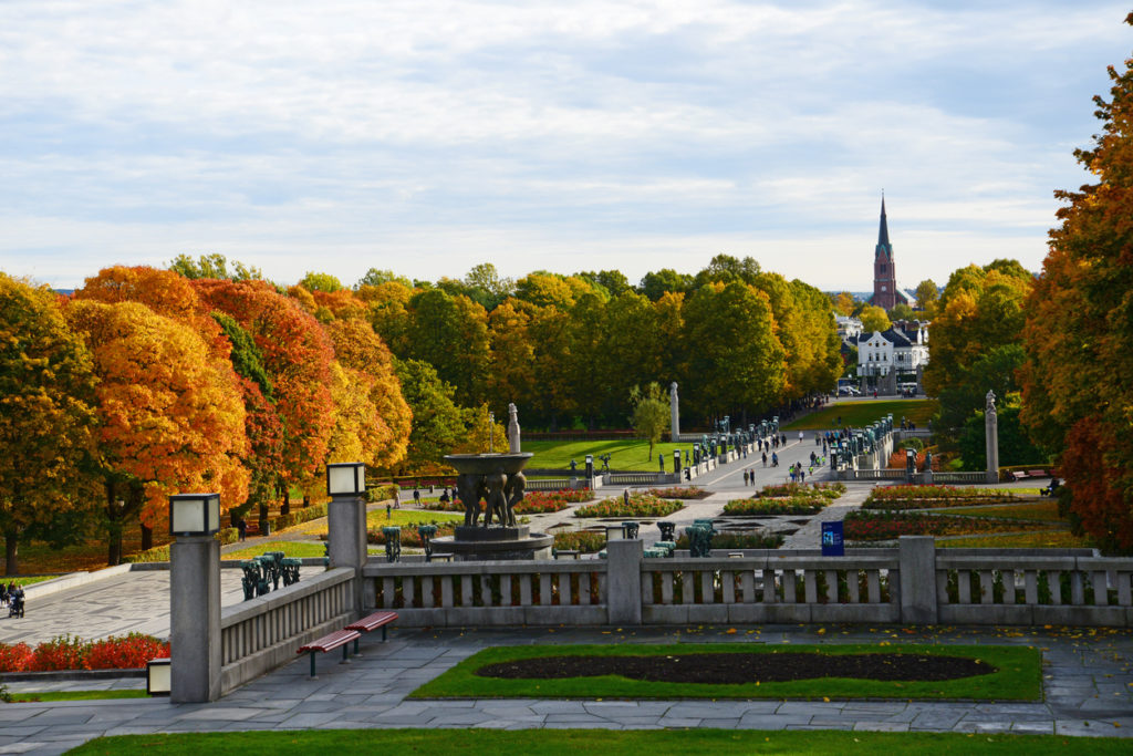 Vigeland Park in Autumn