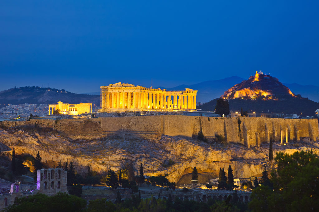 Acropolis at night