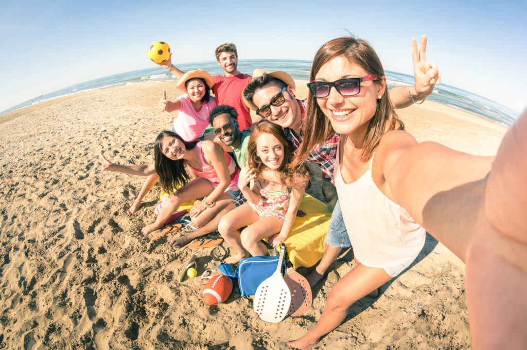 Fun on the beach in California