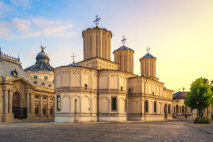 Patriarchal Cathedral of Bucharest at dusk, Romania