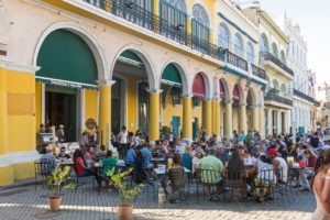 Plaza Vieja in the colonial neighborhood of Old Havana