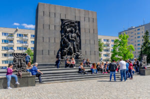 The Monument to the Ghetto Heroes, designed by Natan Rapaport. Warsaw, masovian province, Poland.