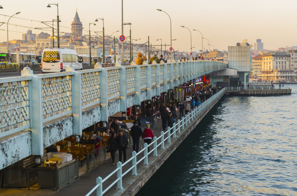 Gatala Bridge in Istanbul, Turkey